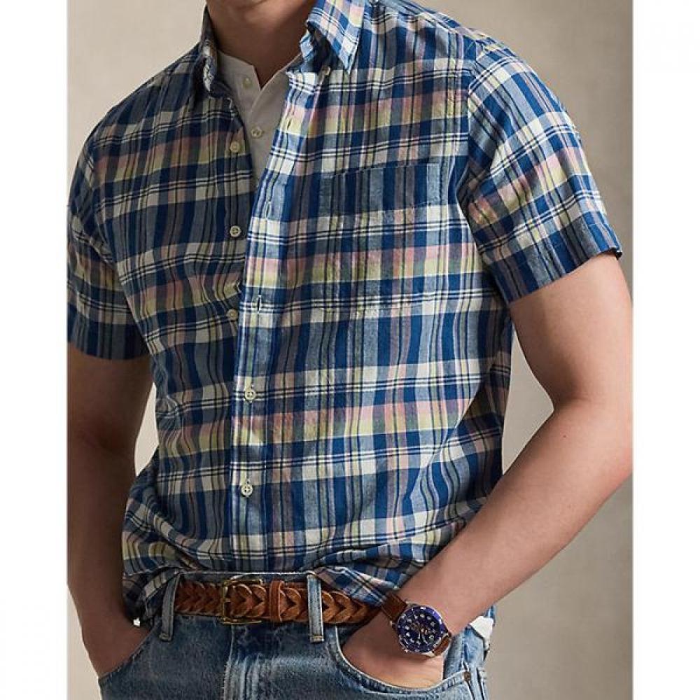 Polo Ralph Lauren Men S claSSic Fit Indigo madraS Shirt Mnpowov1n820987101