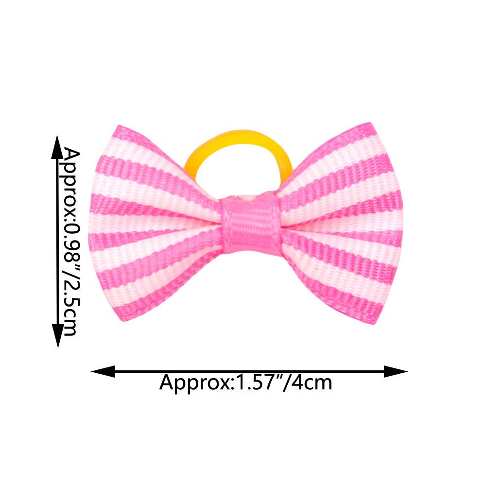 100 ks psích doplňků Psí mašličky do srsti Módní roztomilé psí mašličky Gumičky Ozdoba do psího obojku pro psí doplňky