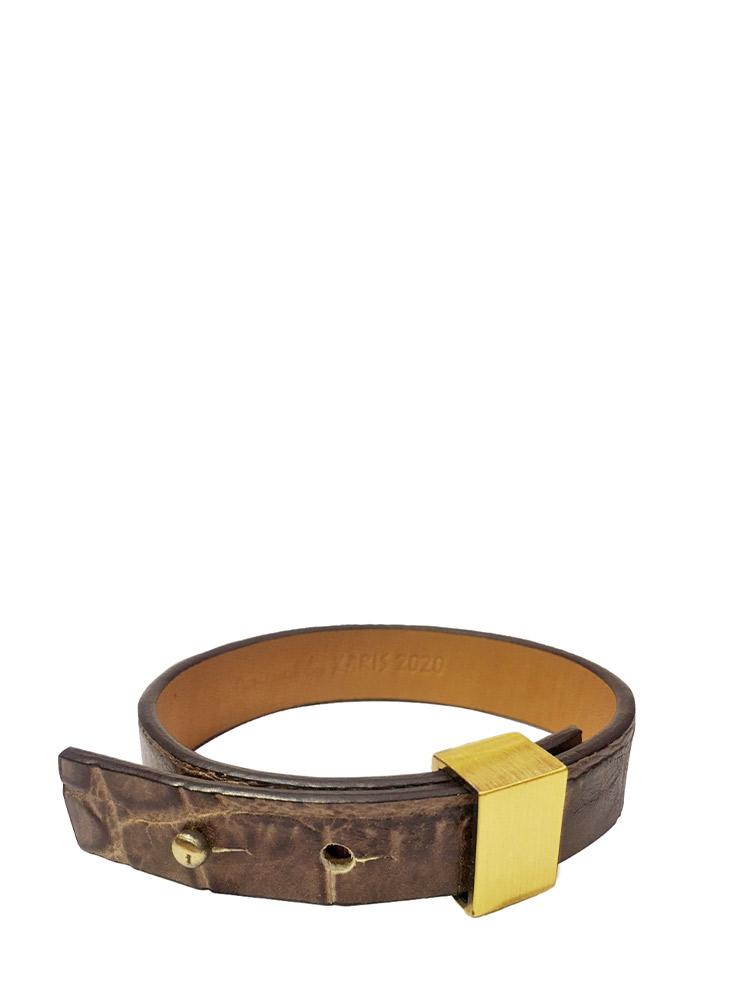 Karis Montappone Chase Exotic Leather Bracelet