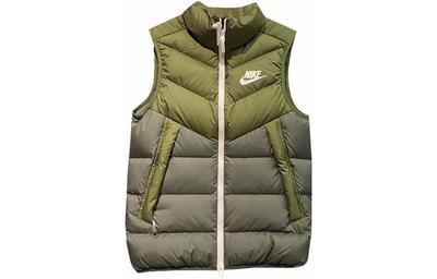 Down Vests Men's Green Stand Collar Moderate DV0757-326