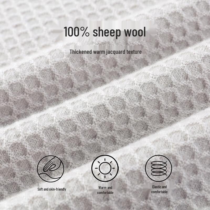 Antonio Men's 100% Wool Jacquard Turtleneck Sweater