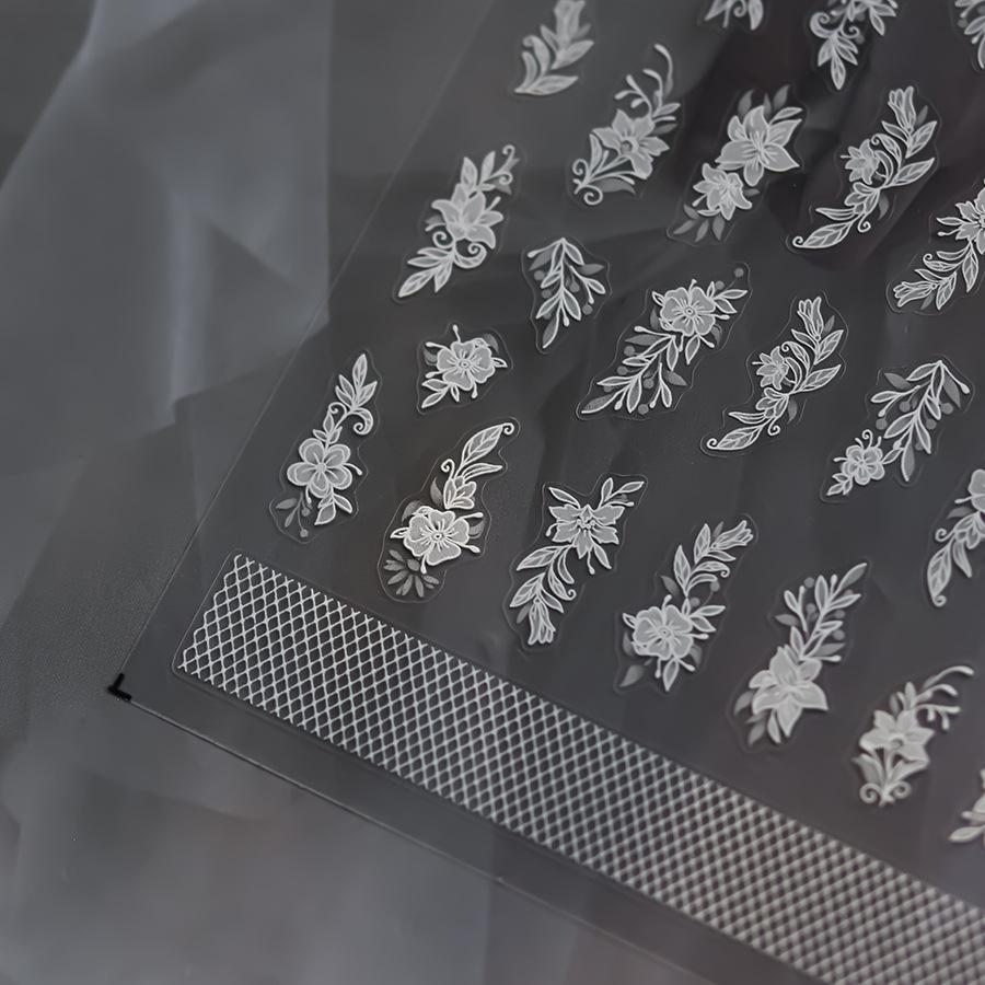 Thin Tough Lace Flower Nail Art Sticker DIY Making Creative Decorative Stickers