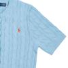 Polo Ralph Lauren FW25 Pony Embroidered Crew Neck Button Short Sleeve Knit Top Women tops WMPOSWENDW20446-400