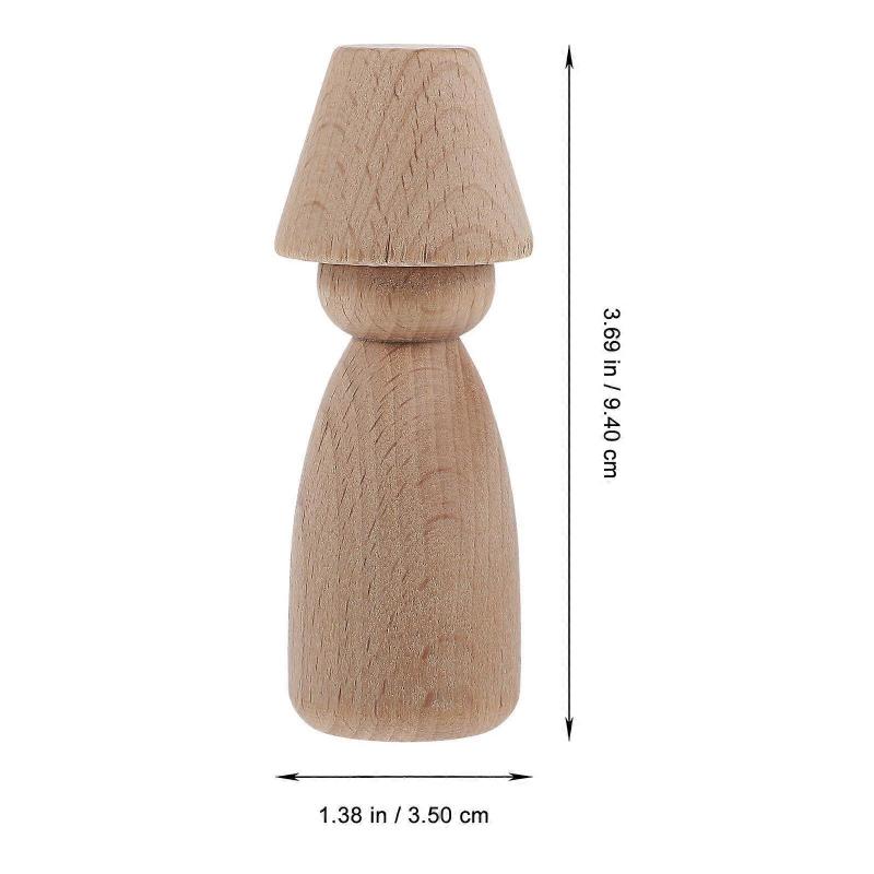 Natural Wood Peg Figures For Home Decor Items And Sand Table Therapy 9.40X3.50X3.50CM Craft 1Pcs