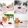 Cat Bowls 2 In 1, Cat Bowls For Food And Water, 15°Bowl Cat Vomiting Bowl For Dogs, Insurance, Trab Prevention, Removable Pet Bowl