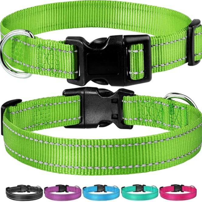 

Светоотражающий регулируемый ошейник для домашних животных против удушения для собак и кошек XS [2.0cm] [25-35cm] флуоресцентный зеленый