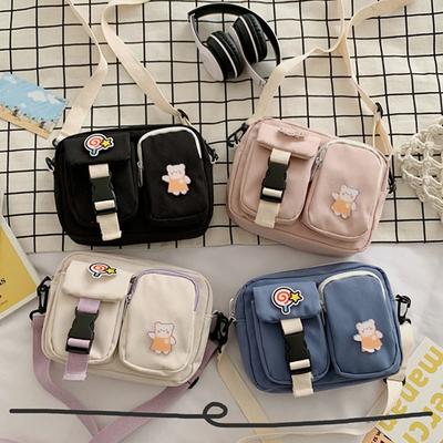 Fashion Women Canvas Crossbody Bags Female Cute Small Shoulder Messenger Bag Students Flap Handbags