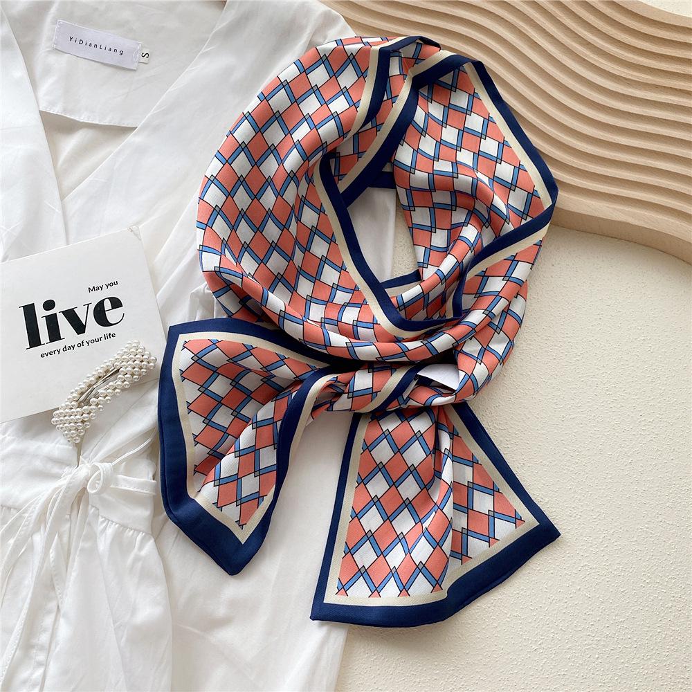Silk Scarf for Women - Elegant Spring & Autumn Design, Lightweight & Fashionable