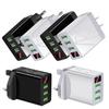 3-Port USB Display Screen Wall Charger, 5V/3A US Standard, Multi-Functional Travel Phone Plug