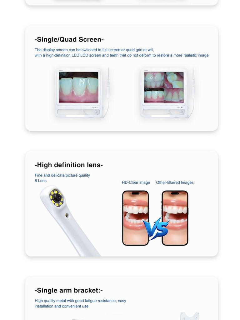Ultra HD Dental Endoscope Dental Chair Combo: All-in-One Oral Examination and Photography Machine