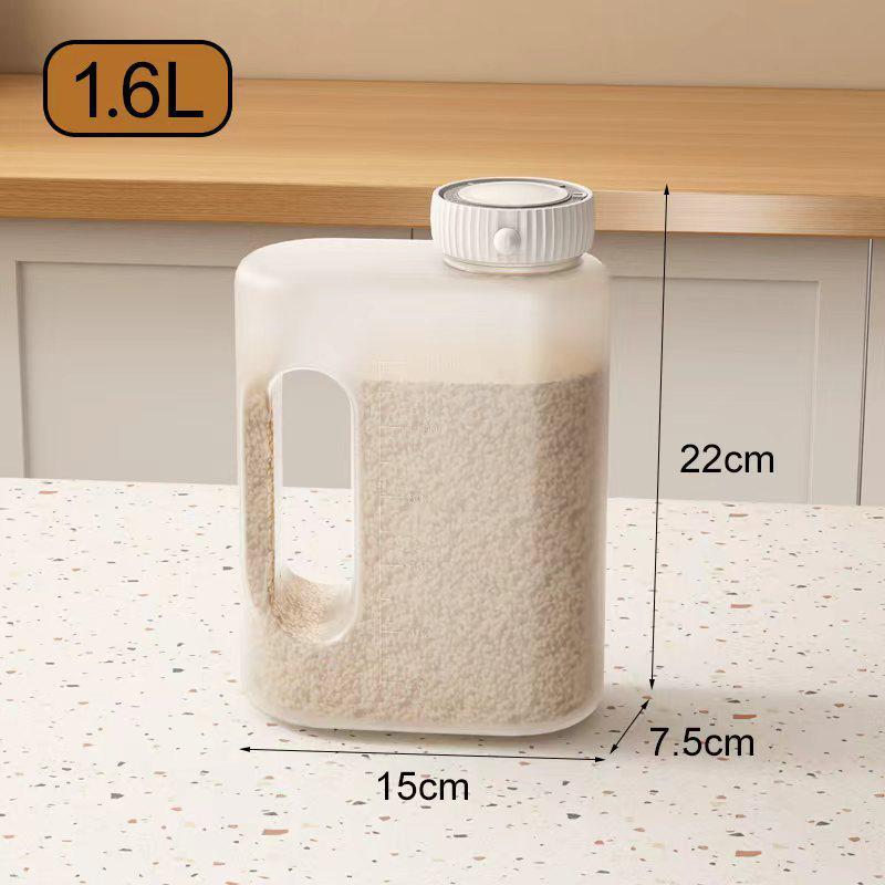 Sealed Transparent Storage Jar with Timer for Snacks, Grains, and Cereals