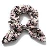 Hair Tie Floral Print Rabbit Ear Decor Hair Rope High Elasticity Bun Half-Tied Hairstyles Ponytail Holder Hair Accessory