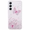 For Samsung Galaxy S24 TPU Case WANLONFENG AW Series PVC Butterfly Epoxy Phone Cover with HD Film