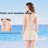 Disney High-Quality Colorful Polka Dot Halter A-Line Dress Swimsuit Women swimwear D16057S2E-AL