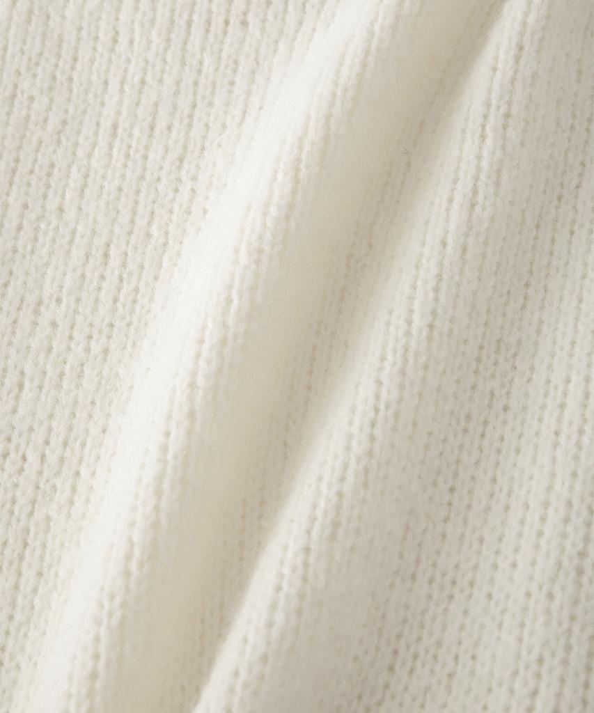 Sseomweeobeoteo Mohair Letter Long Sleeve Knit - Ivory