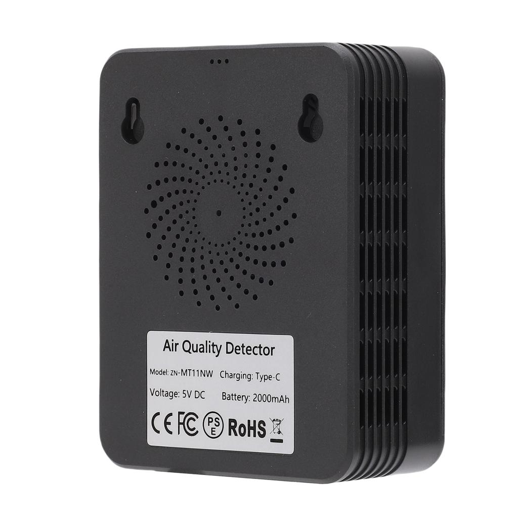 5 In 1   Quality Monitor, WiFi Indoor CO2 Meter for   Smart, HCHO TVOC Detector with LCD Display, Infrared Sensor, Temperature Humidity  for Home