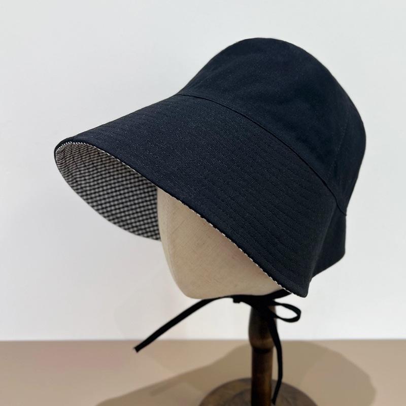Women's Double-Sided Fisherman Hat Vintage Casual Bucket Sunhat for Spring-Summer Fashionable Outdoor Accessory