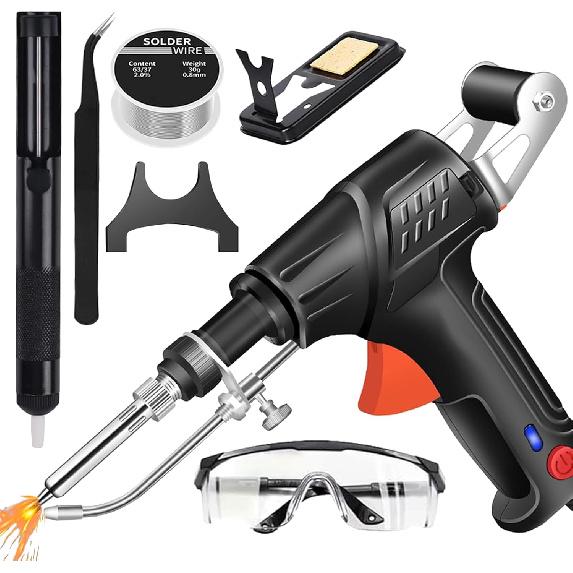 Internally Heated Industrial Welding Tools, 3 In 1 Portable 110V handheld Automatic Corded Multi-function Soldering Iron Soldering Gun Set for