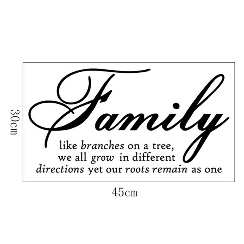 Quote Wall Sticker Removable Waterproof 45*30cm Art Black Decals Decor Family Home Office PVC Fashion New Unique