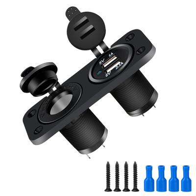 5V Dual USB Charging 12-24V Car Cigarette Lighter Socket Splitter Charger Power Adapter Universal Car Charger For Car And RV
