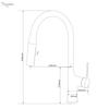Deck Mounted Kitchen Faucet Pull Out Mixer Tap Bagnolux Gun Gray Brass Two Function Single Handle Hot and Cold Water Crane