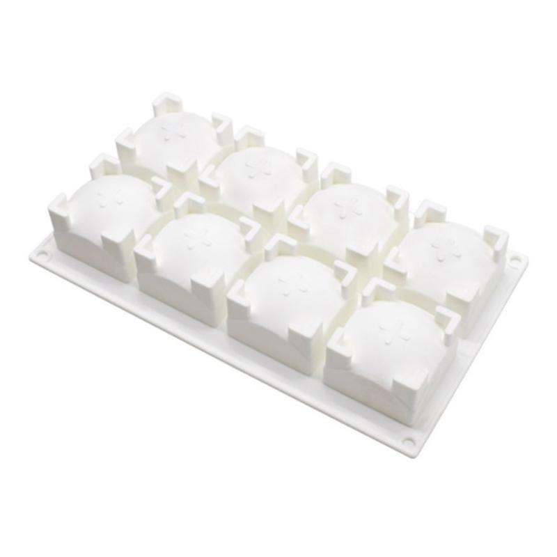

8 Cavity Fondant Mould Mousse Molds Candy Moulds Domed Square Shape Baking Molds Kitchen Baking Accessories for Baking 1