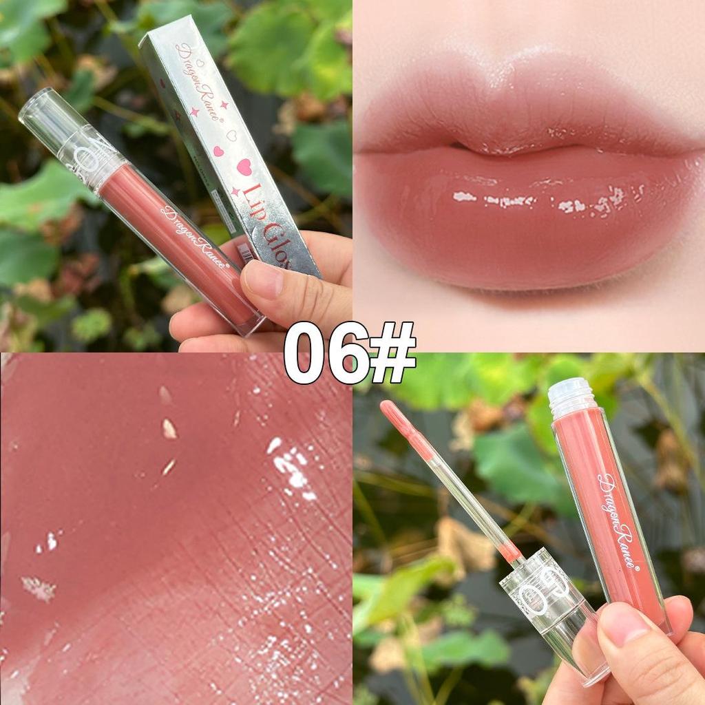 Dragonranee Water-Light Mirror Finish Clear Lip Gloss with Shimmer Pearl