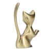 Zinc Alloy Cat Ring Holder Solid Brass Cat Statue Jewelry Towers Ring Organizer  Shelf Decor