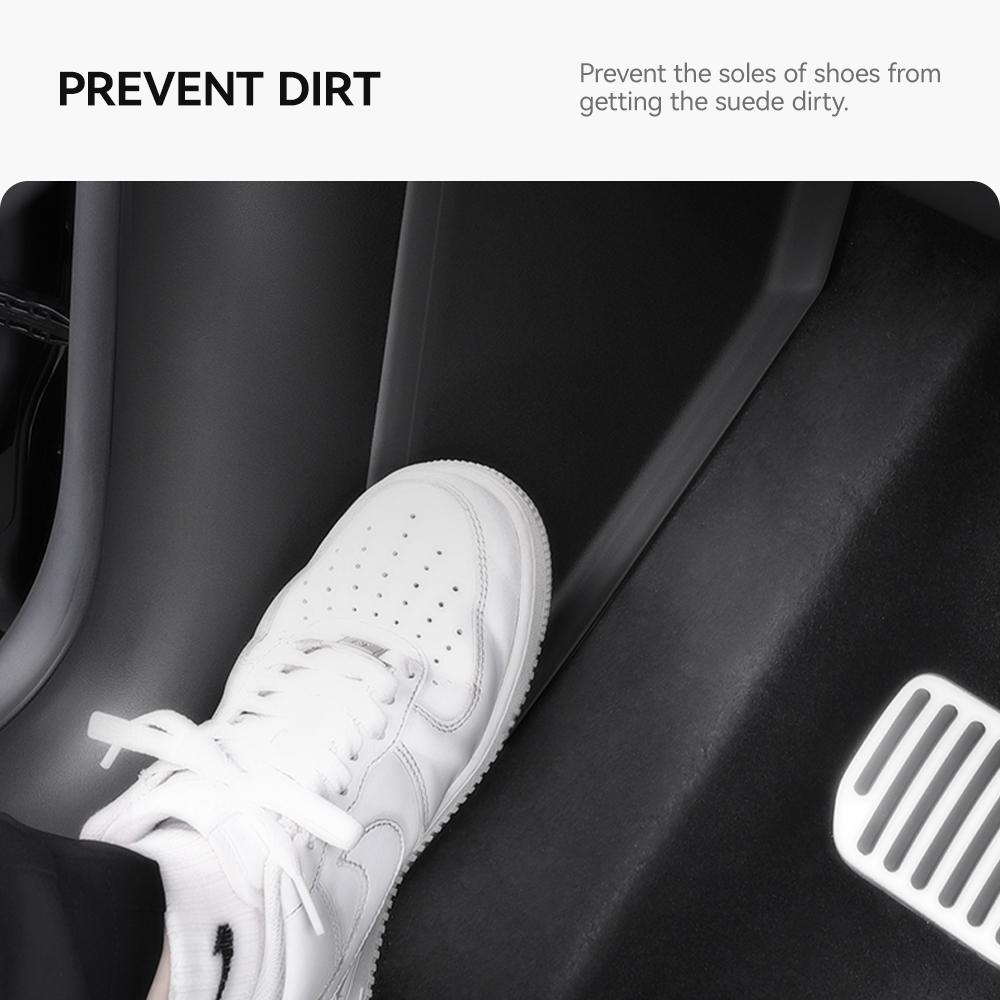 YZ For Tesla Model Y 2025-2025 Center Console Side Wall Anti-kick Protector Cover TPE Rest Pedal Side Guard Pad Car Accessories