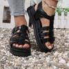Fashion Women High Heels Sandals Summer Comfortable Roman Wedge Shoes for Women Waterproof Platform Sandals Women Sandalias De Mujer