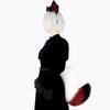 Katzen Cosplay Zubehör Set Kunsthaar Ohren Haarband und Schwanz für Halloween Party und Kostüm Event