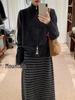 Women's Korean Stand Collar Zipper Knit Cardigan - Autumn/Winter Solid Color Sweater Coat