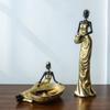 African Woman Sculpture Resin Black Woman Figurines for Unique Home Decoration