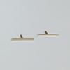 Less is more 14K gold bar earring