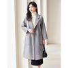 Demana Women's Single-Button Lapel Double-faced Wool Coat