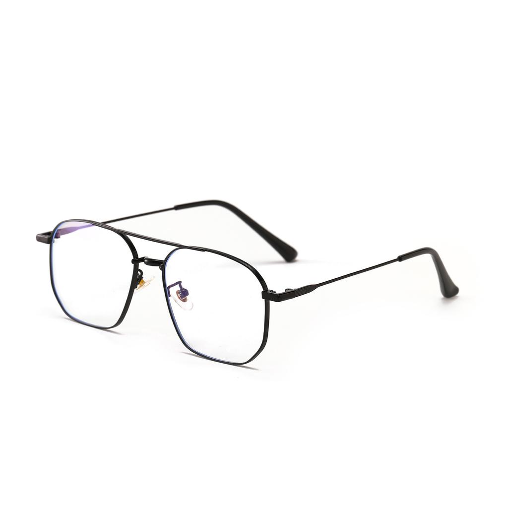 Fine Frame Metal Sunglasses Female Double Beam Toad Glasses Color Film Gradual Change Sunglasses Men'S Glasses
