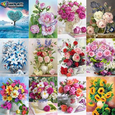 Pittura Diamante 5D Fai da Te Punto Croce Fiori Ricamo Diamante Mosaico Arte Murale Decorazione Casa