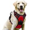 Dog Harness with Handle Breathable Adjustable Padded Dog Harness Reflective No Pull Dog Harness with Front Clip for Walking Training Hunting