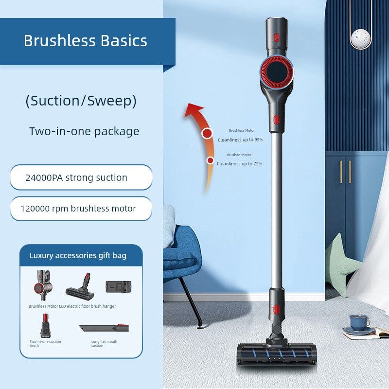 

German Wireless Vacuum Cleaner For Home Handheld Powerful Carpet Mite Removal Small Mute Large Suction Suction Mop Wiping Machine P7 brushless motor Basics suction/Sweep