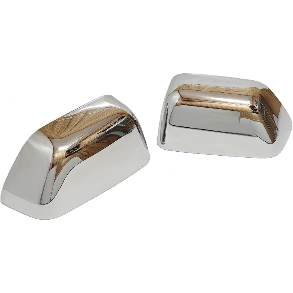 Chrome Side Door Half Top Mirror Cover Trims Fit for 2017-2019 Ford F-250 F-350 Super Duty