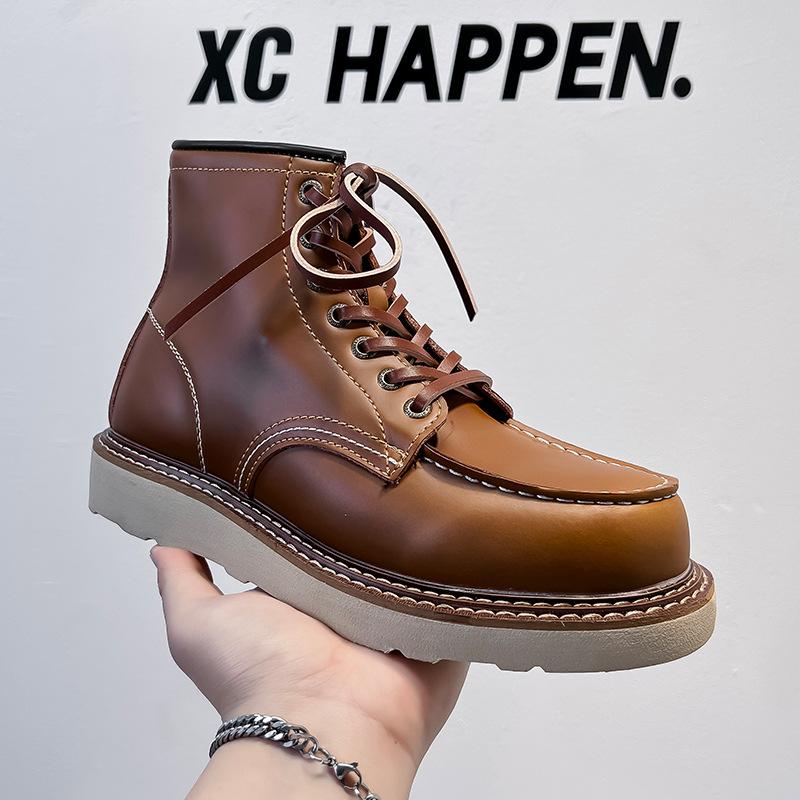 

2024 весна новый дизайн тенденция классические локомотивные оснастки ботинки мода универсальные интернет знаменитости ботинки Martin 8203-A 38 светло-коричневого