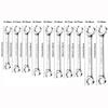 Hand Tool 8-19mm Flare Nut Wrench Mirror Finish Open Ring Brake Line Wrench Double Head High Torque Wrench Car Repair