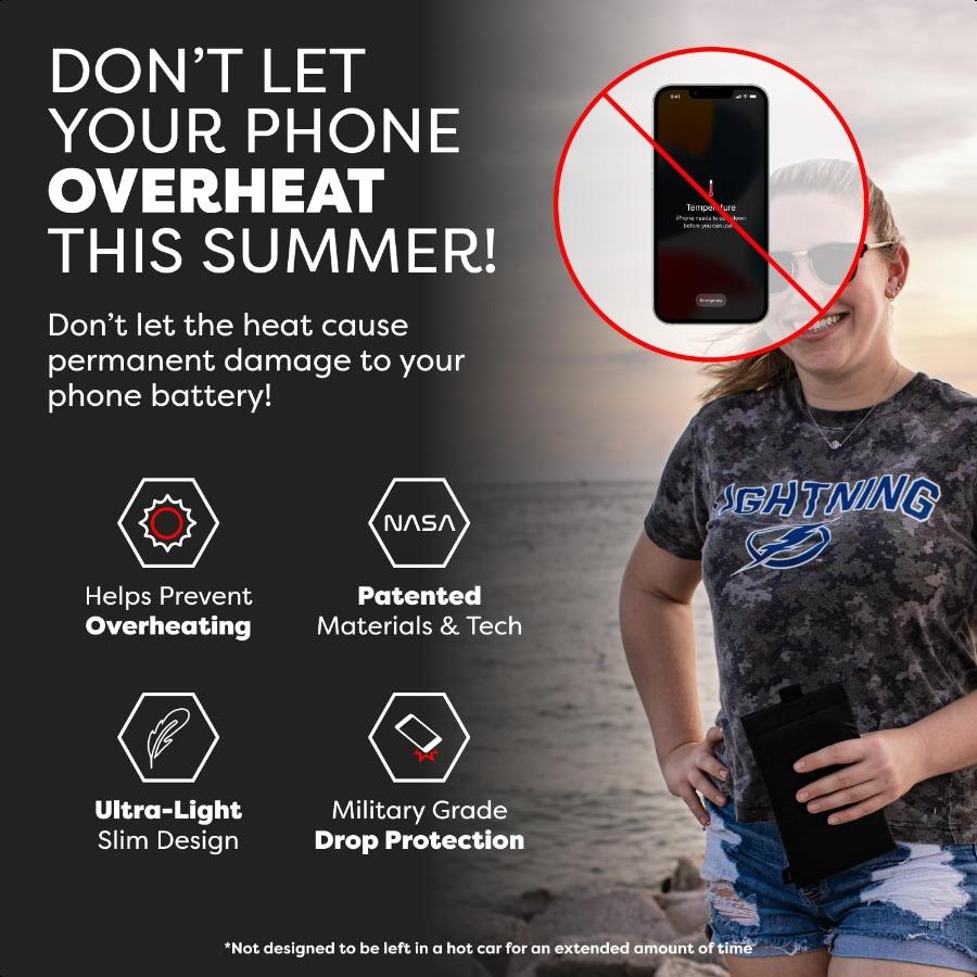 

Термочехол для телефона PHOOZY серии Apollo II : Чехол для мобильного телефона с подкладкой AGION предотвращает перегрев, продлевает срок службы батареи, обеспечивает United States