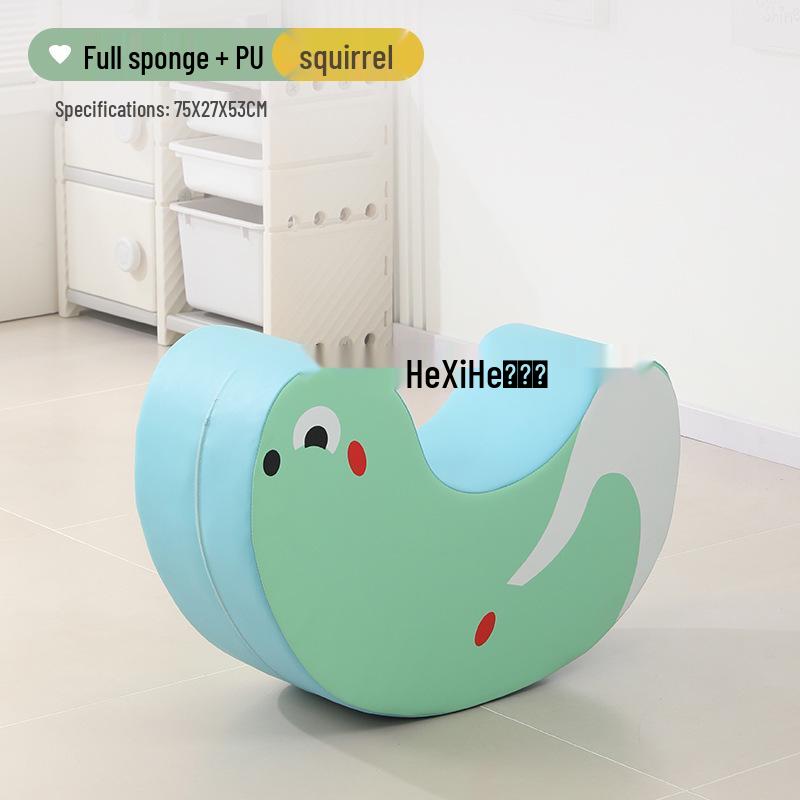 Sensory Integration Watermelon Rocking Horse - Soft Early Education Rocker for Kindergarten and Indoor Play