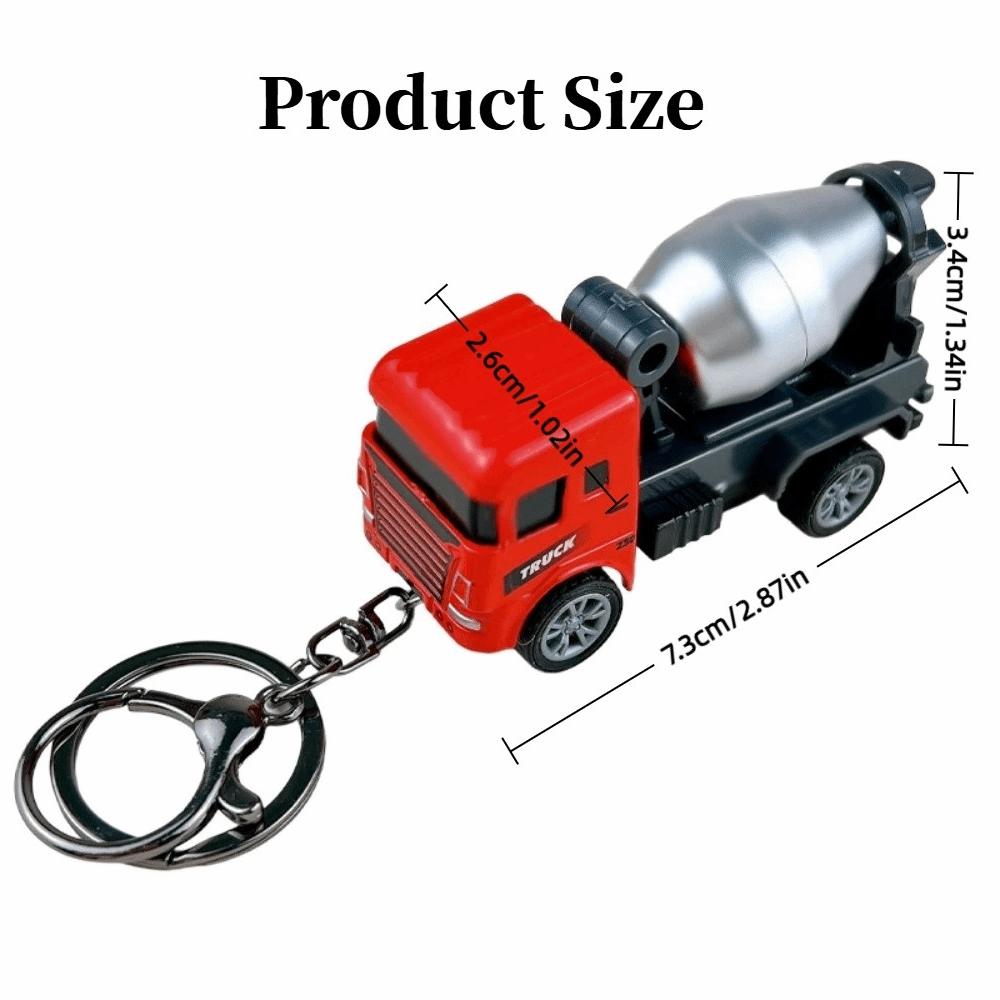 Cartoon Pullback Car Toy Pendant Movable Wheels Truck Key Pendant  Key/Backpack Decor