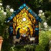Acrylic Sun Catcher for Windows Nativity Scene Catcher, Stained Glass Effect Suncatcher, Outdoor Garden Decoration Window Hanging Ornament Home