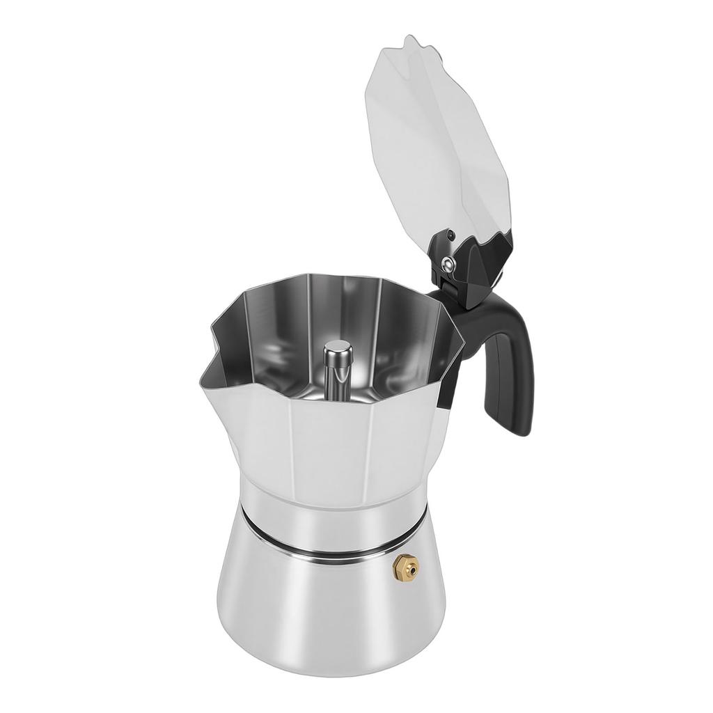 Stovetop Coffee Maker Octagonal Stainless Steel Italian Coffee Machine for Home Travel Easy To Clean