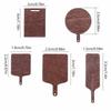 5Pcs Wood Dollhouse Kitchen Accessory Round Square Bread Dessert Board  Miniature Scene