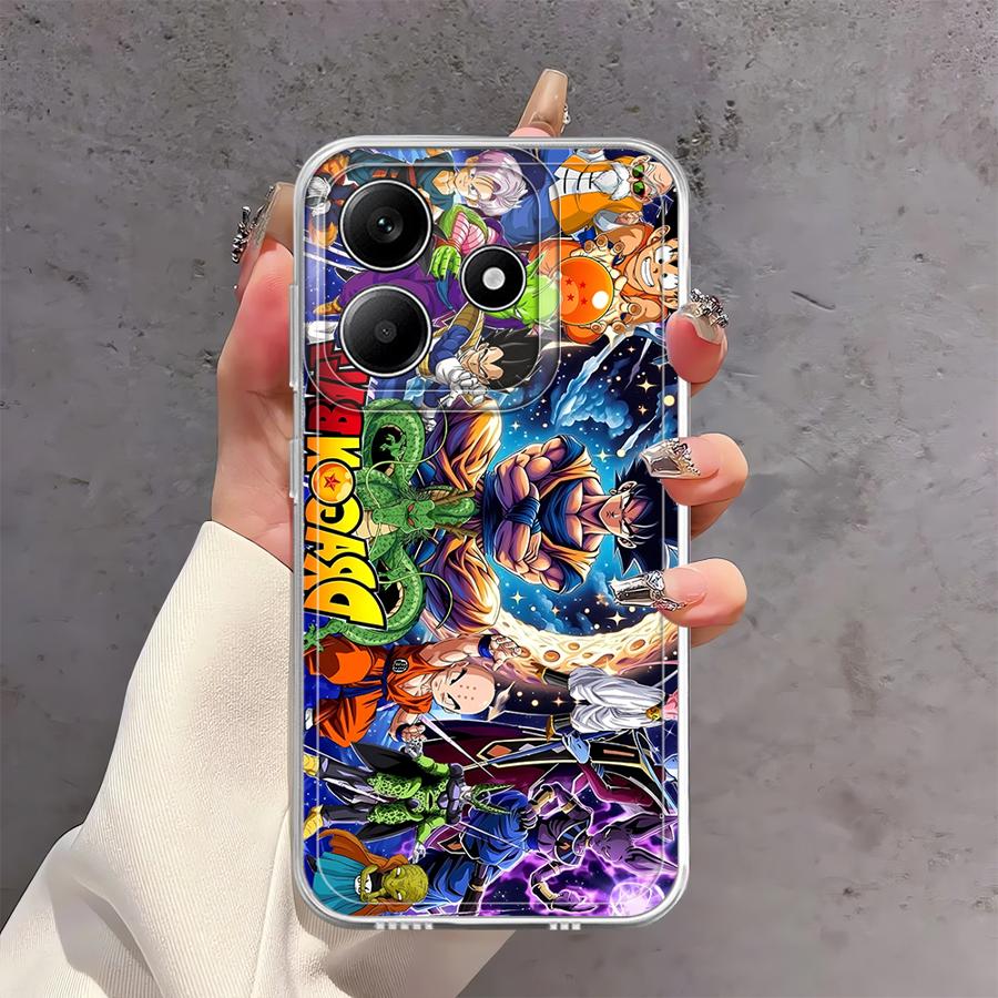 Fodral för Xiaomi Redmi Note 14 Pro Plus 13C 9 10 12S Note 13 10S 14C 11 A4 11S 12 Mjukt telefonfodral Tecknad Drakenboll Anime