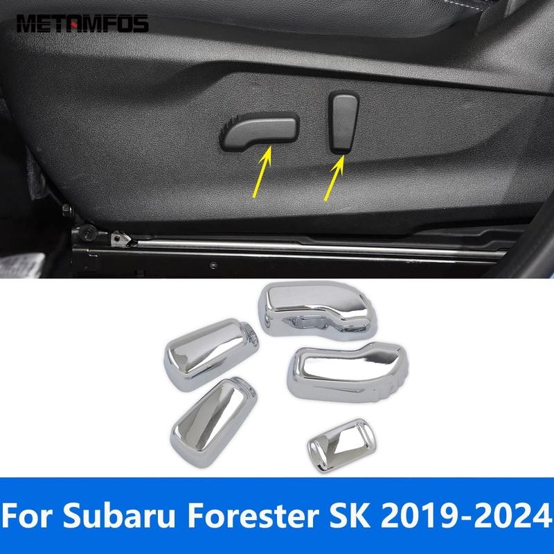 Accessories For Subaru Forester SK -   2024 Chrome Seat Adjustment Switch Button Cover Trim Sticker Car Styling
